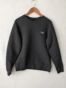 LL Bean Sweatshirt Mens Medium Black Quilted Pullover Traditional Fit Outdoor - Picture 1 of 8
