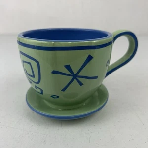 Disney Parks Tea Cup Alice in Wonderland Mad Tea Party Ride Mug Green - Picture 1 of 4