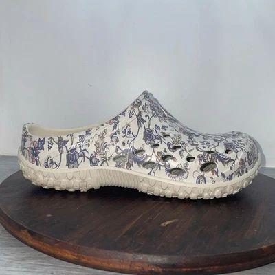 Zueco Muck Boot Company Muckster Lite gris claro/floral para mujer talla 9 cómodo Foto 1 de 4