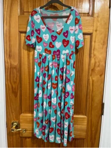 Posh Peanut Bamboo Little Girl Sweetheart Valentines Pleated Dress Size 10Y - Picture 1 of 3