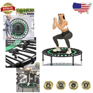 450 lbs Indoor Mini Trampoline with Quiet Bungee System for Effective Workouts - Picture 1 of 11