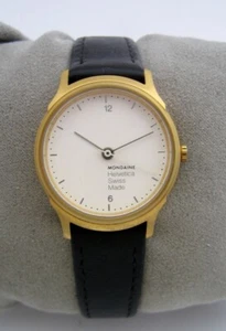 MONDAINE HELVETICA No1 LIGHT WATCH WOMENS MH1.L1111.LB LEATHER SWISS GENUINE - Picture 1 of 9