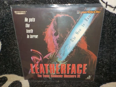 Leatherface The Texas Chainsaw Massacre III Laserdisc LD 3 Free Ship $50 — 第 1/2 张图片