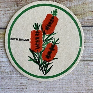 Bottlebrush Vintage Coaster ~ Beer Bar Advertising - Picture 1 of 3