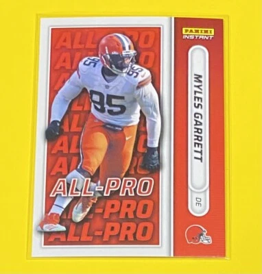 2021 Panini Instant NFL Myles Garrett ALL-PRO 1/212 SP Cleveland Browns #AP13 - Image 1 of 2