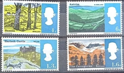 GREAT BRITAIN 1966 LANDSCAPES STAMPS SET OF 4V SG689-692 OG MNH GB690 - Image 1 of 2