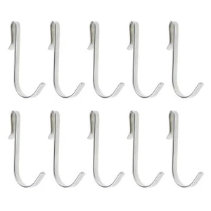 MEETOOT 10PCS 60x35x5MM Wire Rack Hook J Hook Stainless Steel Hanger Clip Hoo... - Picture 1 of 5