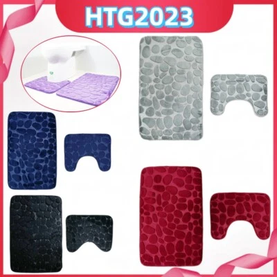 Rutschfeste Badematte Kieselstein Badteppich Badvorleger Vorleger Duschmatte Neu - Bild 1 von 4