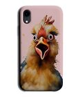 Funny Scared Chicken Watercolor Phone Case Cover Chickens Face Hilarious Q691C