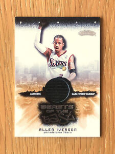 🔥 2001-02 FLEER SHOWCASE BEASTS OF THE EAST ALLEN IVERSON GAME USED - 76ERS 🔥