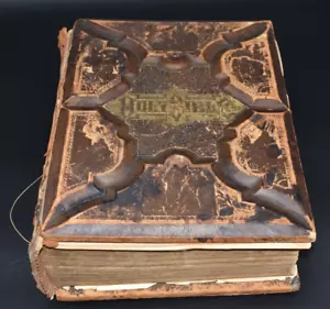 Rare Antique 1886 Holy Bible ~ Parallel New Testament O.A Browning & Co - Picture 1 of 15