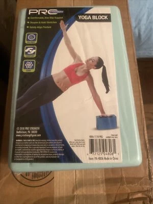 PRO-Strength Yoga Exercise Aqua Blue Foam Block 3"x 6"x 9" New In Shrink Wrap - Image 1 of 2