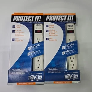 Tripp Lite TLP608 Protect It Überspannungsschutz mit 6 Ausgängen 8 Fuß Kabel - Bild 1 von 5