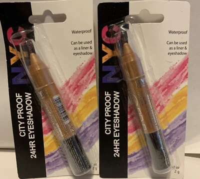 NYC City Proof 24 HR Waterproof Eye Shadow 615 5TH AVE GOLD RUSH (LOT OF 2) - Image 1 of 4
