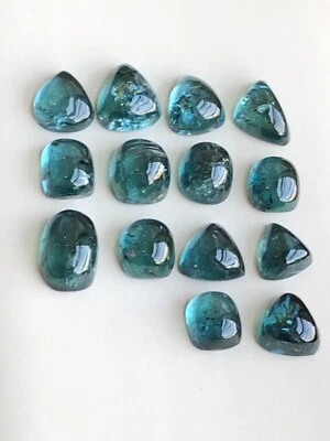 Cabujones de turmalina azul, turmalina natural, turmalina pulida, 25 quilates Foto 1 de 4