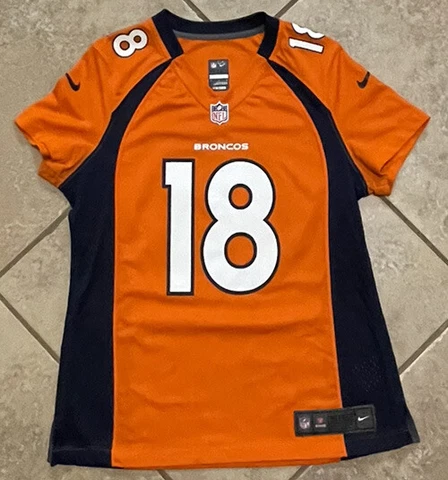 Women’s Nike On Field Manning #18 Denver Broncos Jersey Medium Cover