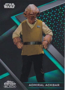 '22 Star Wars Chrome Black Green Refractor Parallel Card 18 Admiral Ackbar 42/99 - Picture 1 of 1
