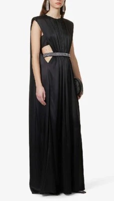 Vestido preto cetim Stella McCartney Reino Unido 6 - Imagem 1 de 4