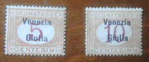 Paesi Italiani - Venezia Giulia Segnatasse 5l e 10l nuovi senza gomma - Foto 1 di 2