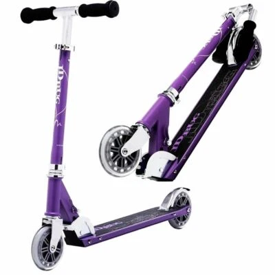 JD Bug Classic Street 120 Matt Purple Foldable Scooter - Image 1 of 4