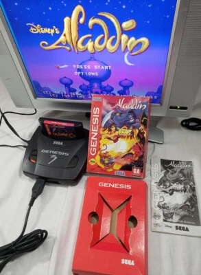 Aladdin Genesis AUTHENTIC Sega COMPLETE Box Manual Sega CIB Disney Aladin - Image 1 of 4