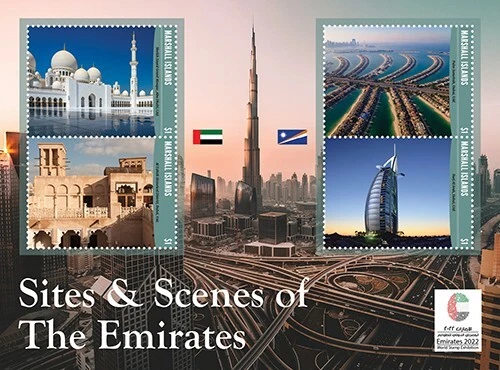 Marshall Islands 2021 - Emirates Tourism - Sheet of 4 Stamps - MNH - Image 1 of 1