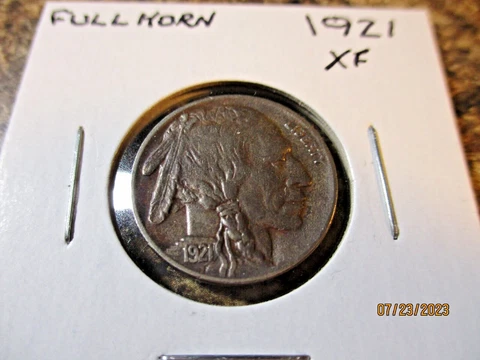1921 BUFFALO NICKEL FULL HORN XF   NN Cover