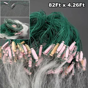 Lixada 25m 3 Layers Monofilament Fishing Fish Gill Net with Float UK Stock X9D5 - Picture 1 of 52