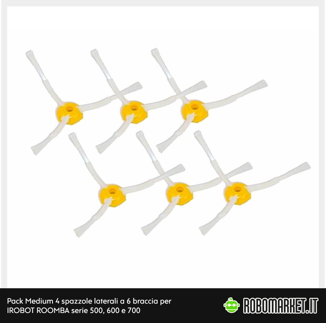 Ricambi Rotomop Spazzola Laterale 3 Bracci Di Ricambio Per IRobot Roomba Serie 500, 600, 700 - Compatibile Parkside Robot - Foto 13