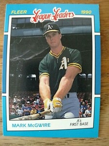 1990 Fleer League Leaders NM-MT McGwire Henderson Eckersley Clark Canseco6 Cards