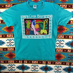 Camiseta Indibs Costa Rica Hecha a Mano Indios Kuna Yala Camiseta Gráfica S - Imagen 1 de 6