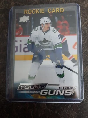 2022-23 Upper Deck Series 2 Young Guns Nils Aman YG RC Card# 454 - Image 1 of 2