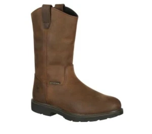 Georgia Men’s Suspension System Waterproof Wellington Brown Work Boots Sz 9 NWT - Picture 1 of 13