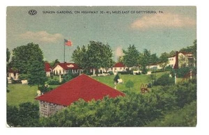 GETTYSBURG PA Sunken Garden Tourist Court Motel Vtg PC Postcard - Picture 1 of 1