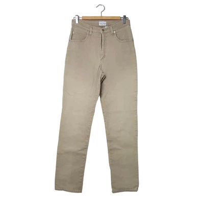 Vintage 90s French Dressing khaki tan high rise straight leg jeans 8 - Image 1 of 4