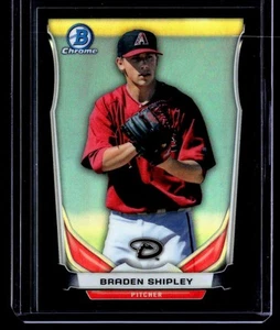 1-2014 Bowman Draft Chrome Black Refractor Braden Shipley D'backs 26/75 #CTP-17 - Bild 1 von 2
