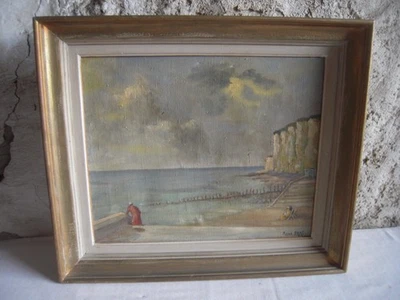 René PRAT - XX e - HUILE SUR TOILE " PAYSAGE MARITIME ANIME " - ARTPRICE - - Photo 1/4