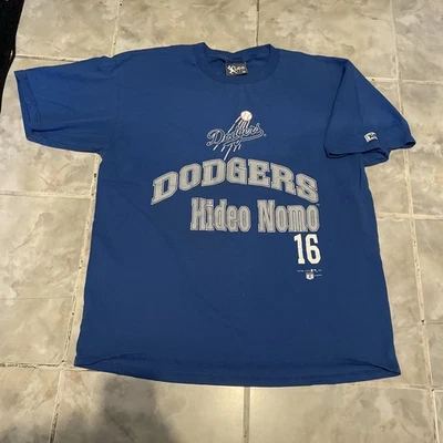 Винтажная футболка 90-х Los Angeles Dodgers Hideo Nomo No16 Nutmeg Lee размер XL - Изображение 1 из 4