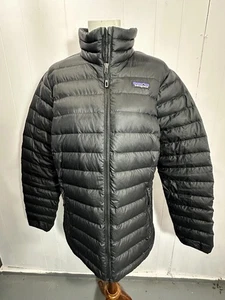 Patagonia Damen Daunen Puffer Jacke Mantel Full Zip schwarz LARGE - Bild 1 von 16