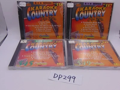 Nuevo CD de Karaoke CDG Chartbuster Sellado Lote de 4 Country Hot Hits Serie 6+6 Foto 1 de 4