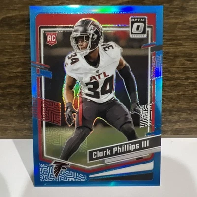 2023 Donruss Optic #8 CLARK PHILLIPS III Rookie RC Aqua Holo Prizm #’d /299 - Image 1 of 2