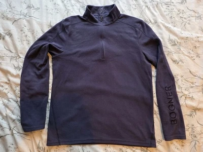 Bogner 1/4 Zip Mens Fleece - Dark Blue/Navy - Size Medium - Image 1 of 4