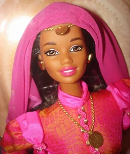 DOTW MOROCCAN Barbie Doll #21507 Mattel 1999 Indonesia Boxed Christie Head Mold - Picture 1 of 8