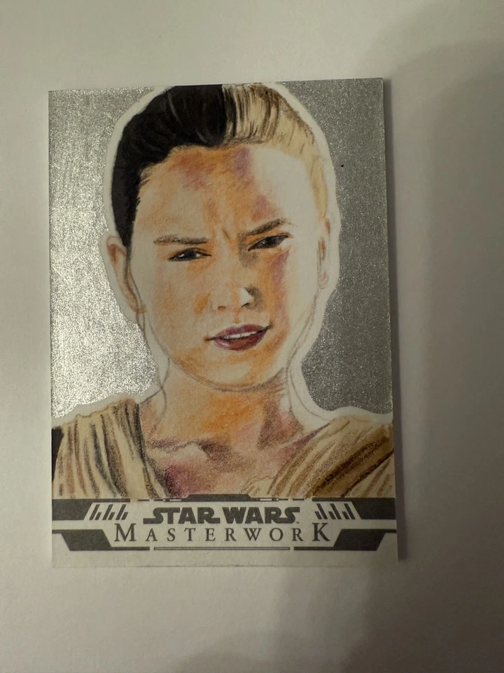 Topps Masterwork Star Wars Sketch Card By Lindsey Greyling - Rey - Image 1 of 2
