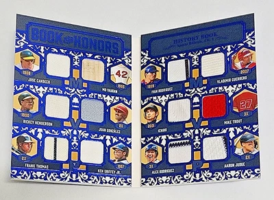 JUDGE GRIFFEY TROUT ICHIRO AROD CANSECO 2025 Leaf History Book Jersey #d 2/5 - Image 1 of 2