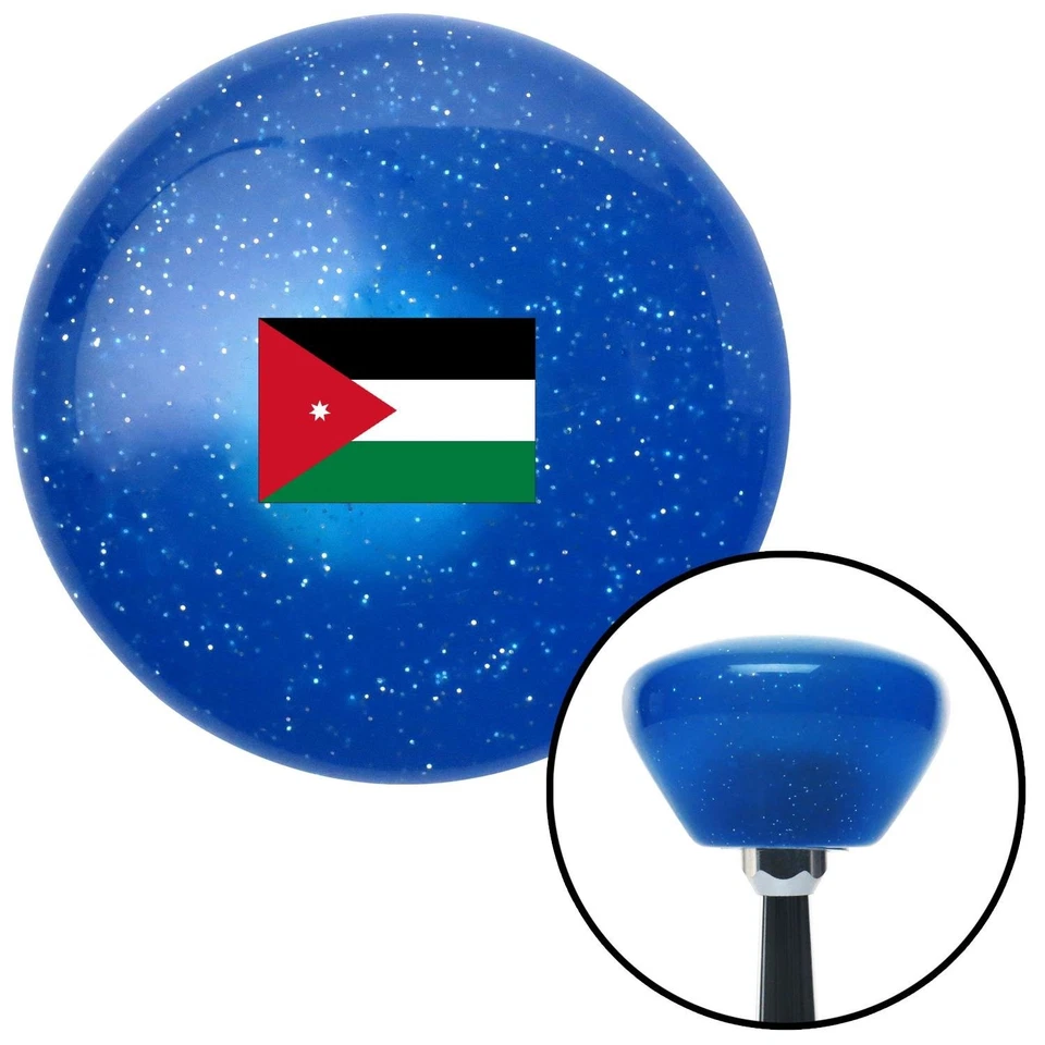 Jordan Blue Retro Metal Flake Shift Knob w/ M16x1.5 Insert Shifter Auto Manual - Image 1 of 4