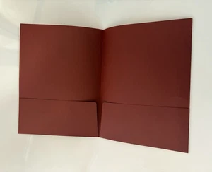 "Carpetas premium de 2 bolsillos de alta resistencia ROJO OSCURO 12/paquete 12x9"" NUEVO paquete de carpetas" - Imagen 1 de 7