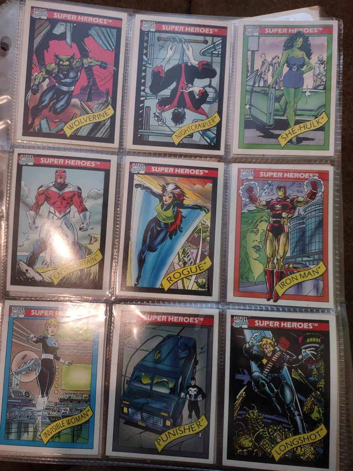 1990 Universo Marvel Série 1 Cartões Comerciais CONJUNTO BÁSICO COMPLETO 1-162 QUASE PERFEITO/PERFEITO - Imagem 1 de 4