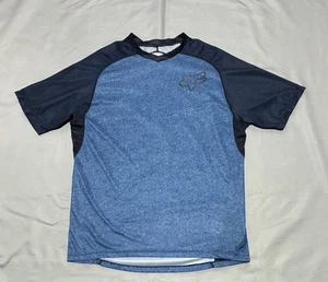 Fox Racing Shirt Mens Large Blue Cycling Jersey Biking Riding Motocross Dirtbike - Picture 1 of 11