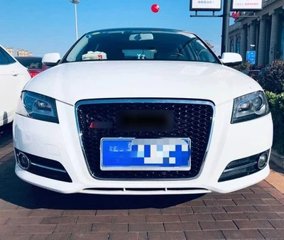 适用于奥迪 A3 S3 RS3 2008 2009 - 2010 - 2012 前保险杠 Henycomb 格栅烤架 — 第 1/4 张图片